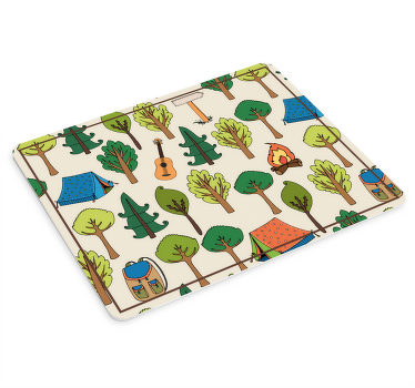 Mauspad Muster Campingmaterial naturdesign - TenStickers