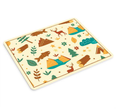 Timp de campare desenat, mouse pad pentru chestii de munte - TenStickers
