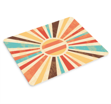 カラフルなレトロな太陽光線オリジナルのマウスパッド - TENSTICKERS