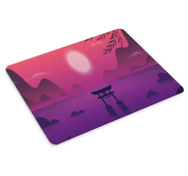 Mauspad originell Lila farbe schwebende Welt - TenStickers