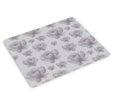 그레이 80's 꽃무늬 오리지널 마우스 패드 - TenStickers