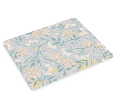 80's floral elegant pattern original mouse pad - TenStickers