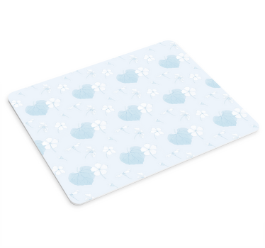 Mauspad muster blumiges herzmotiv - TenStickers