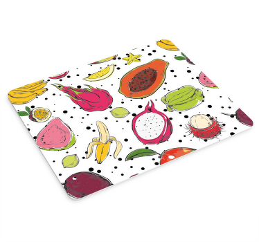 Alfombrilla ratón original Bosquejo de coloridas frutas exóticas - TenVinilo