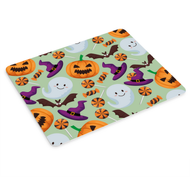 Cartoon ghosts and with hats pattern  mouse pad - TenStickers