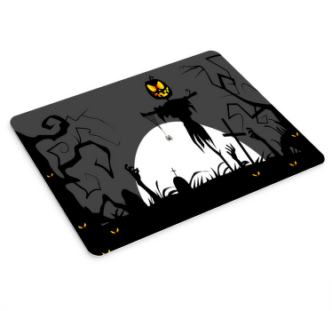 Christmas mouse pad spooky harvest scene - TenStickers