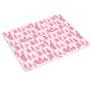 Smukke pink rensdyr musemåtte mønstre - TenStickers