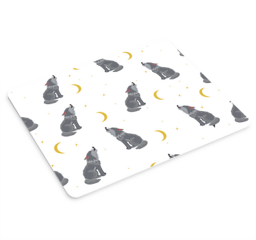 Vlci vyjící na vzory měsíční podložky pod myš - TenStickers