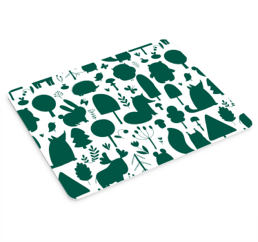 šumska silueta divlje životinje uzorak podloge za miš - TenStickers