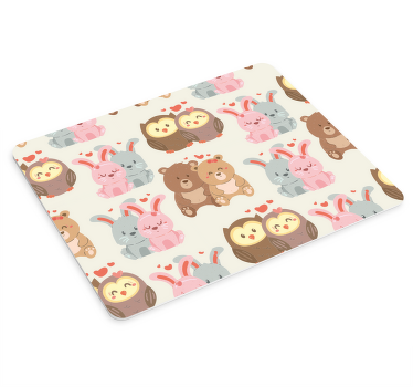 Medvjed sova zec prekrasni uzorci podloge za miša - TenStickers