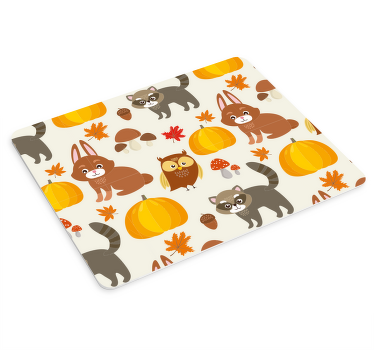 Rakun baykuş tavşan kabak mouse pad desenleri - TenStickers