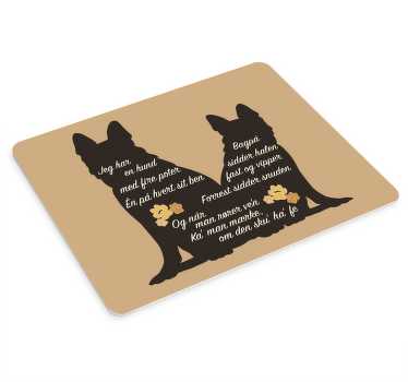 Jeg har en hund musemåtte citater - TenStickers