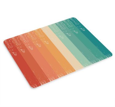 Retro stripet regnbue musematte original - Tenstickers