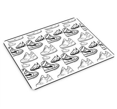 レトロスニーカー柄オリジナルマウスパッド - TENSTICKERS
