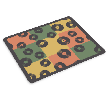 Színes bakelitlemez retro mintás egérpad - TenStickers