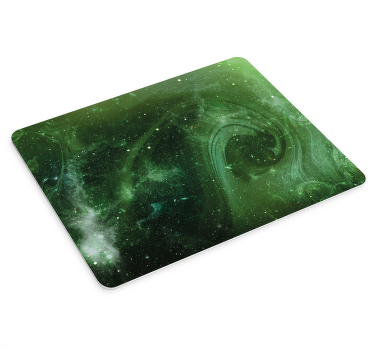 带有绿色鼠标垫的空间视图 - TenStickers