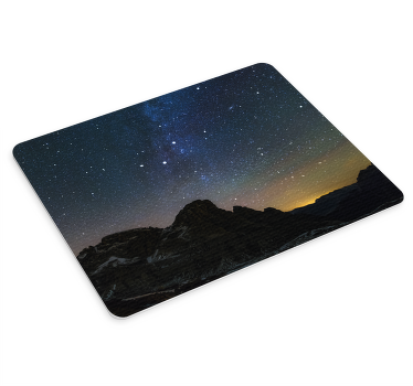 Mousepad weltkarte sternenblick auf berglandschaft - TenStickers