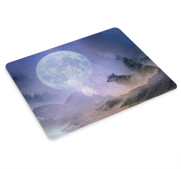 Vilkų pora, ieškanti kosmoso originalus pelės kilimėlis - „Tenstickers“