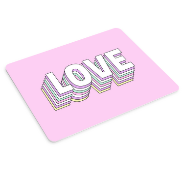 Retro ljubavna višeslojna podloga za miš - TenStickers