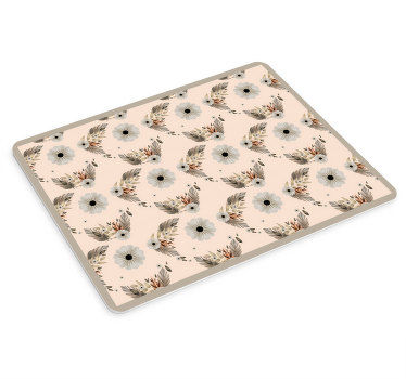 Mouse pad patterns floral leaf arrangement - TenStickers