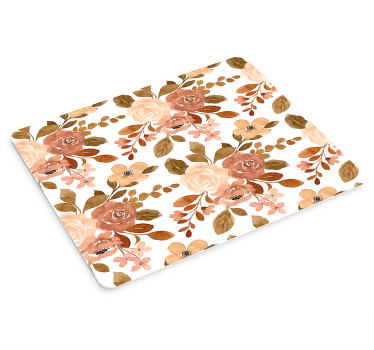 Tyylikkäät vaaleanpunaiset pastellikukat Alkuperäinen hiirimatto - Tenstickers