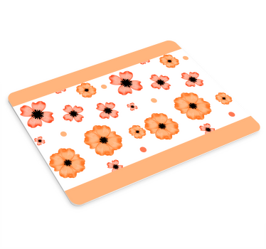 Alfombrilla ratón original Acuarela naranja y rosa - TenVinilo