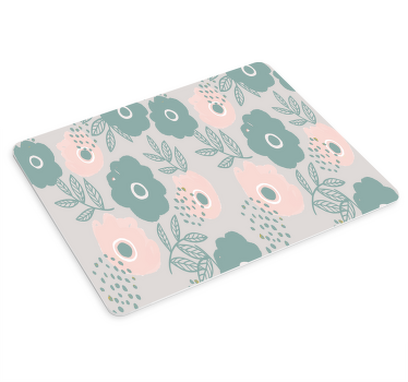 Mouse pad motif composition de feuilles florales - TenStickers