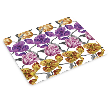Mauspad Muster lebendiges blumenmotiv - TenStickers
