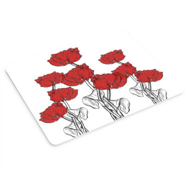 Oryginalna podkładka pod mysz bukiet czerwonych tulipanów - TenStickers