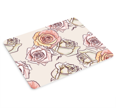 Ruusukuvio englantilaiseen tyyliin Alkuperäinen hiirimatto - Tenstickers