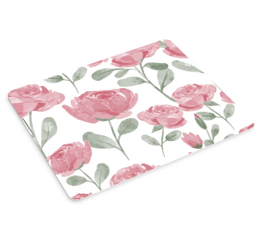 Naturlig vintage rosemønster musematte original - Tenstickers