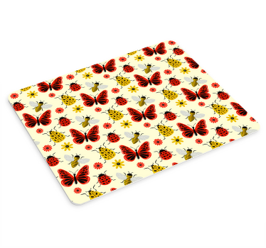 Colorful minimalistic bugs pattern mouse pad - TenStickers