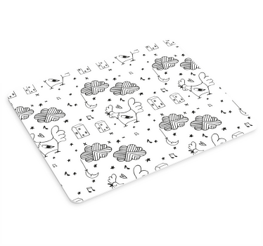 Mouse pad patterns charming black illustrations - TenStickers
