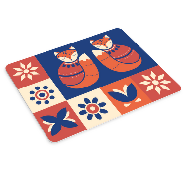 Värikäs perinteisen tyylin eläinkuvio Alkuperäinen hiirimatto - Tenstickers