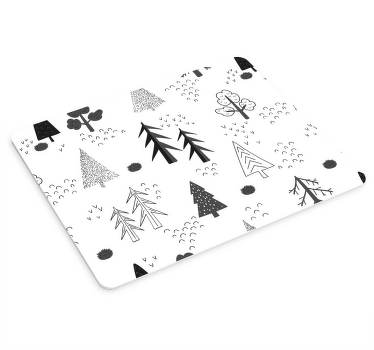 最小限の木の北欧スタイルのオリジナルのマウスパッド - TENSTICKERS