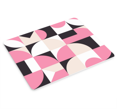 Mouse pad patterns geometric pink composition - TenStickers