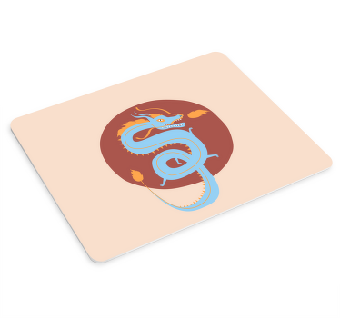 Stylized Dragon Illustration anime mouse pad - TenStickers
