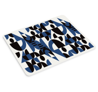 Alfombrilla gaming xxl Diseño urbano rompecabezas azul y negro - TenVinilo