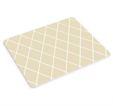 Cream diamond minimalist pattern mouse pad - TenStickers