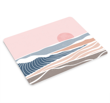 Alfombrilla ratón original Curva colorido diseño abstracto - TenVinilo