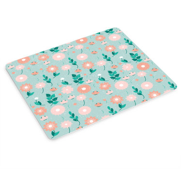 Blått blom- shabby chic mer musmattor - Tenstickers