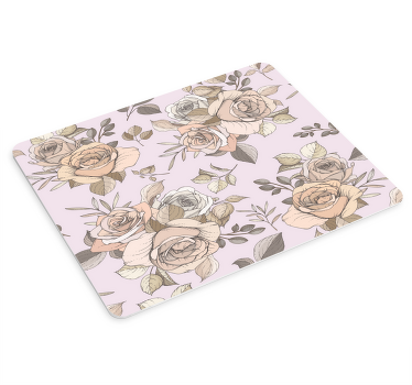 Sfondo rosa shabby chic più tappetini per il mouse - TenStickers