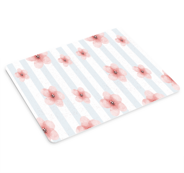 Mauspad muster blumiges streifenmuster - TenStickers