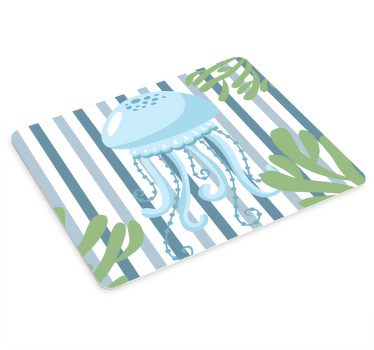 Mėlynos medūzos jūros būtybės originalus pelės kilimėlis - „Tenstickers“