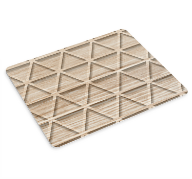 Wood effect triangle pattern vinyl mouse pad - TenStickers