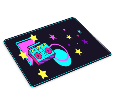 80s style colorful boombox original mouse pad - TenStickers