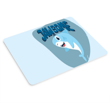 Gaming mouse pad with adorable shark design - TenStickers