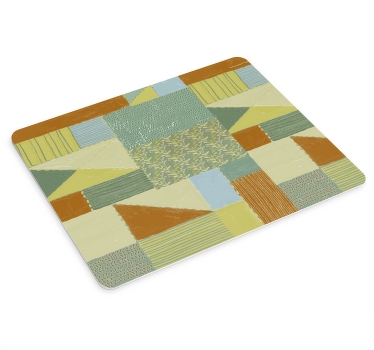 Patchwork trekant design musemåtte mønstre - TenStickers