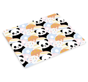 Patchwork panda design mouse pad patterns - TenStickers