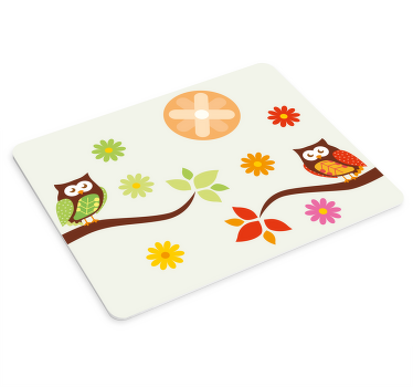 Patchwork animal chouette design plus de tapis de souris - TenStickers